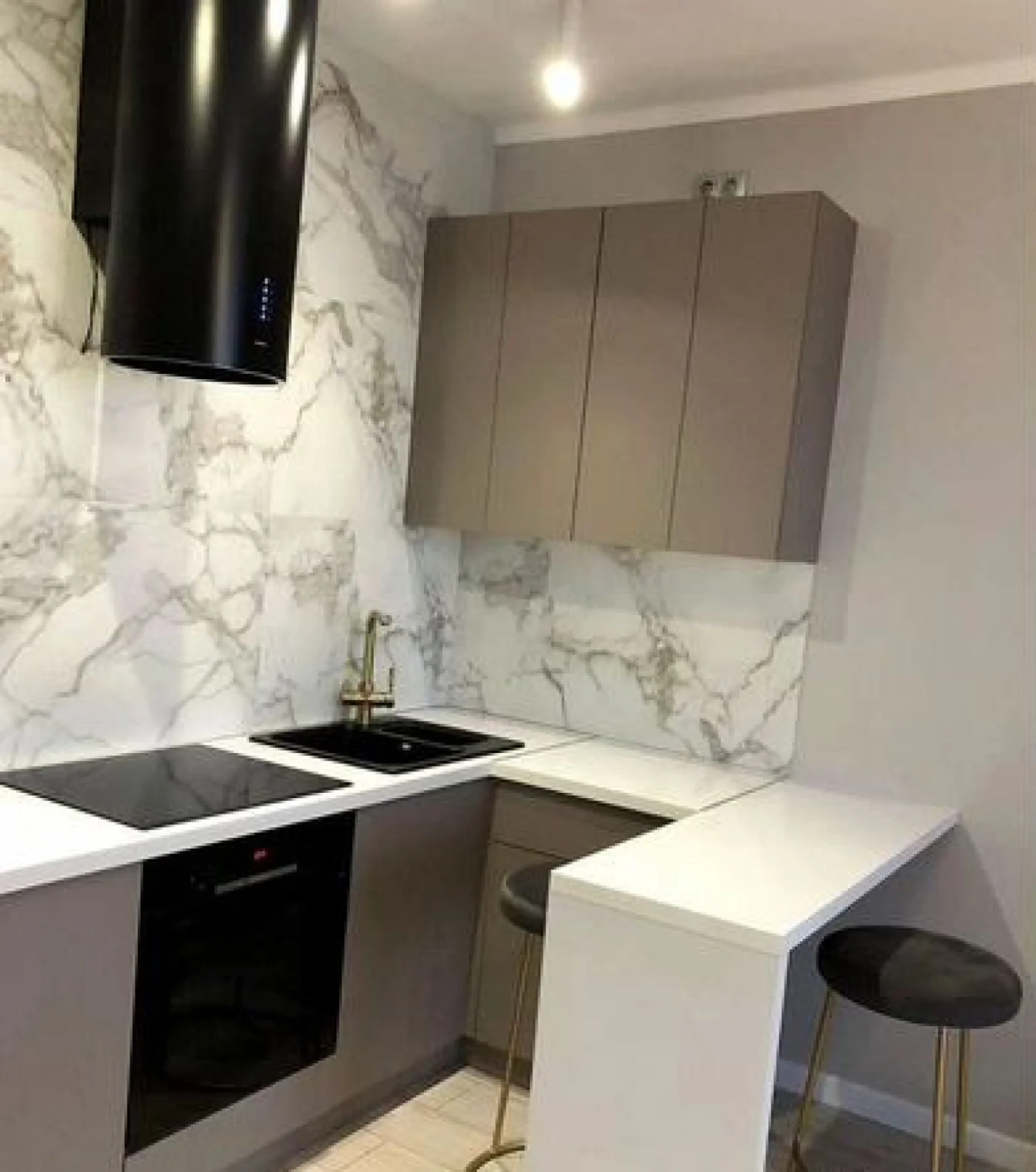 Компактная кухня Крошка 7 дней матовое покрытие тауп